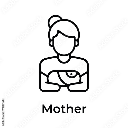 Get this visually perfect icon of mother in modern style