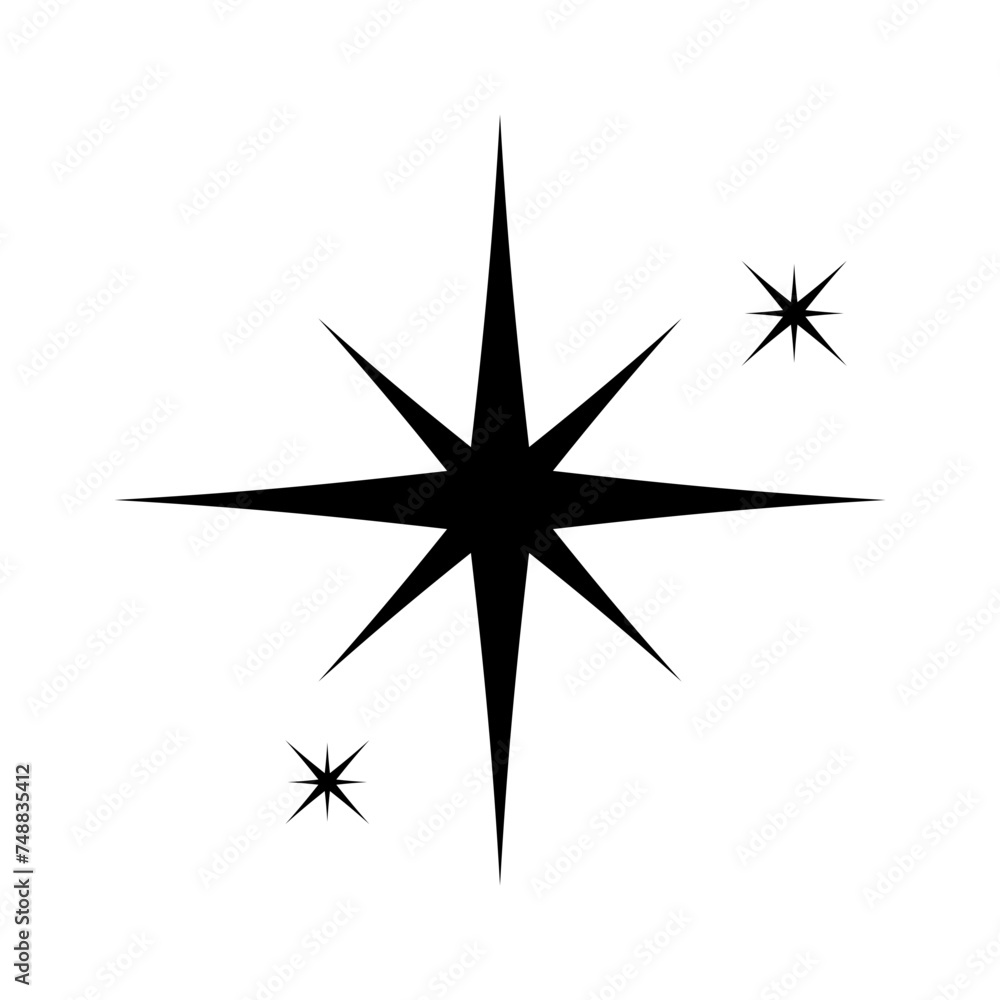 star sparkle icon design in trendy style. star sparkle icon design in trendy style.
