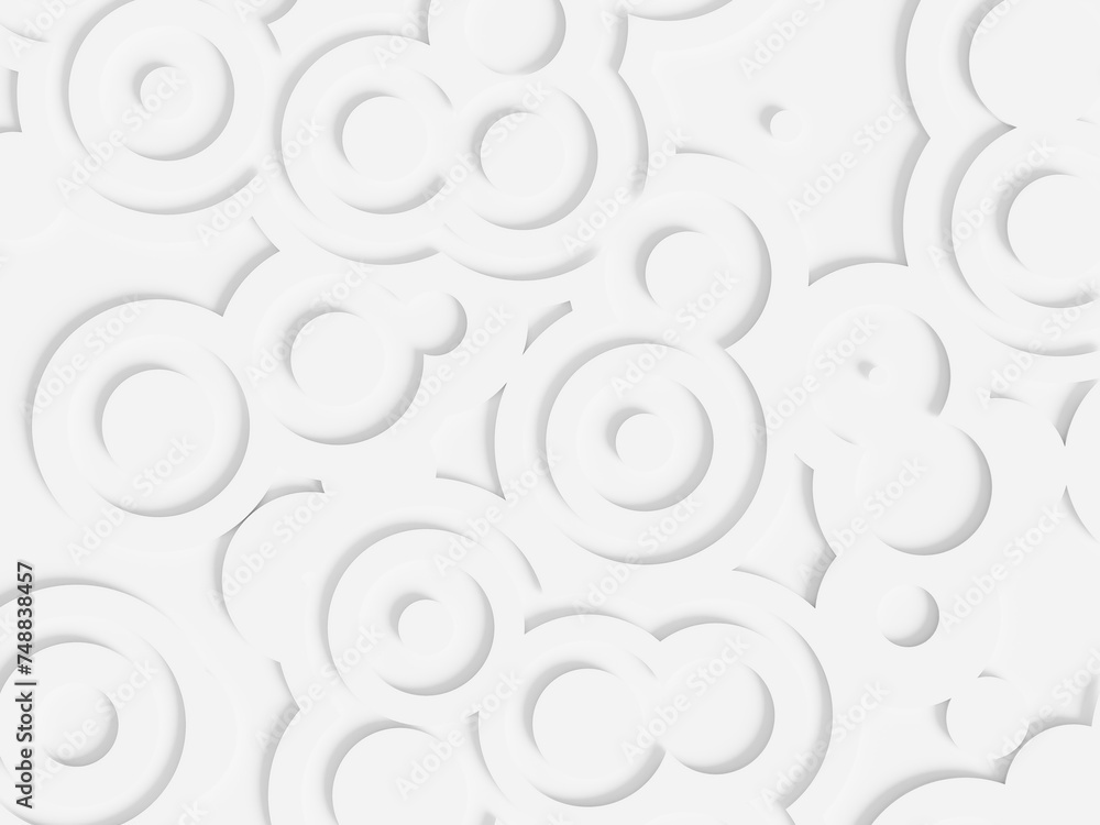 White abstract background with circle paper cut. White abstract background with circle paper cut.