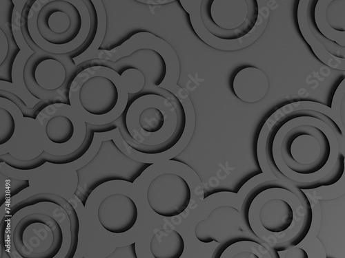 Abstract black circle lines illustration background