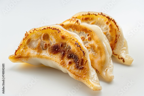 gyoza dumpling on white studio background