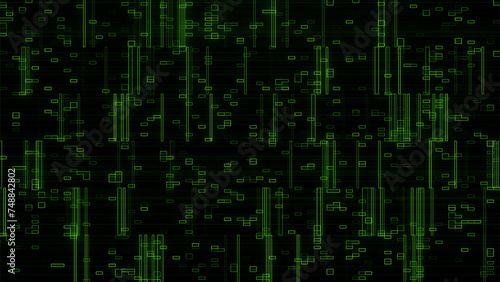 Abstract cyber technology digital network data  connection background © Sena