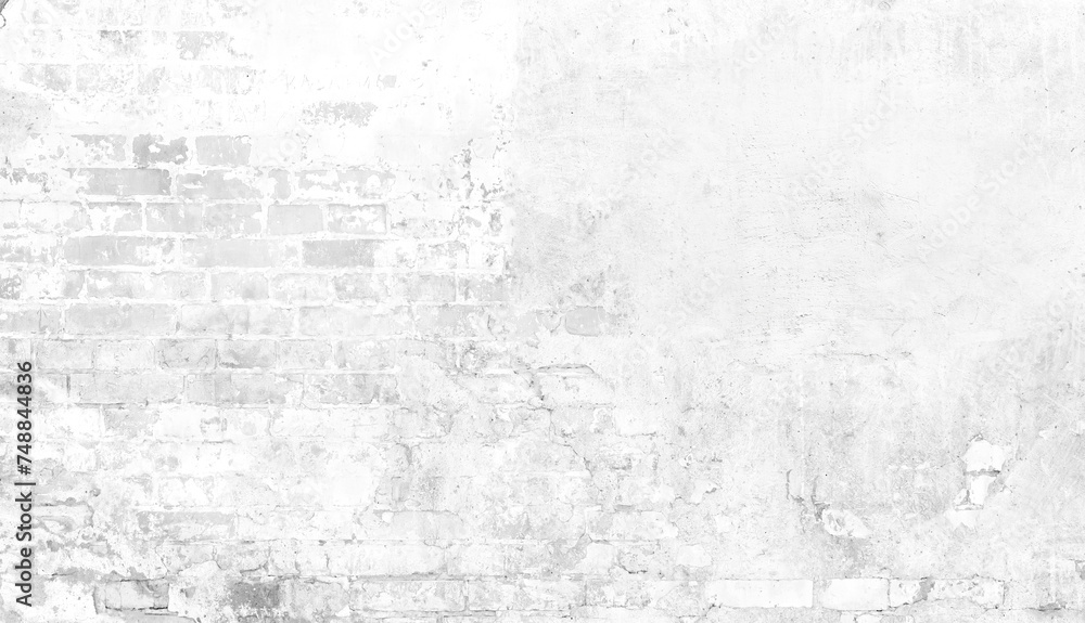 White old plastered wall background