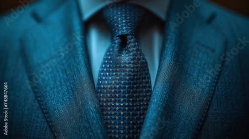The Blue Suit, A Man in a Tie, Dressed to Impress, Formal Attire.