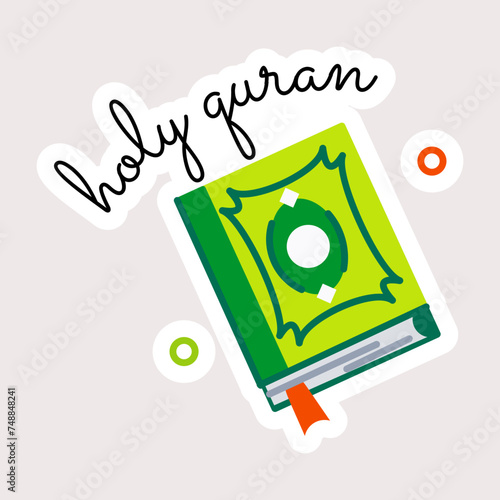 Get this flat sticker of holy quran 