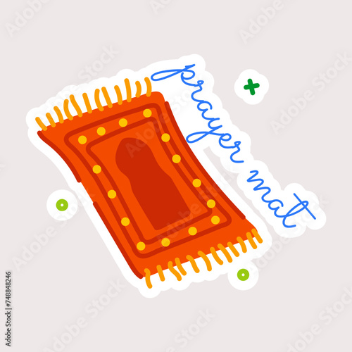 Check out this flat sticker of prayer mat 