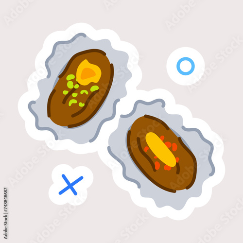 Check out flat sticker of stuffed dates 