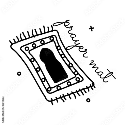 Check out this glyph sticker of prayer mat 
