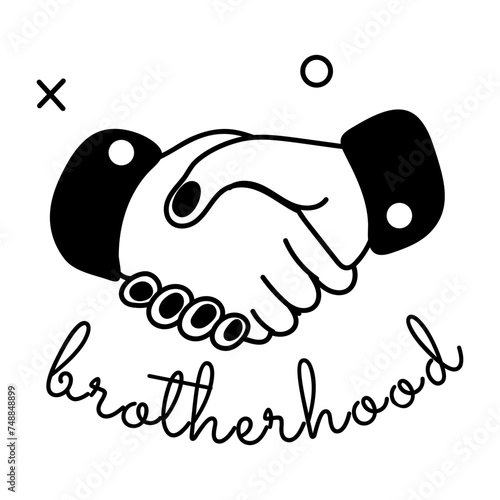 Handy glyph sticker of brotherhood 
