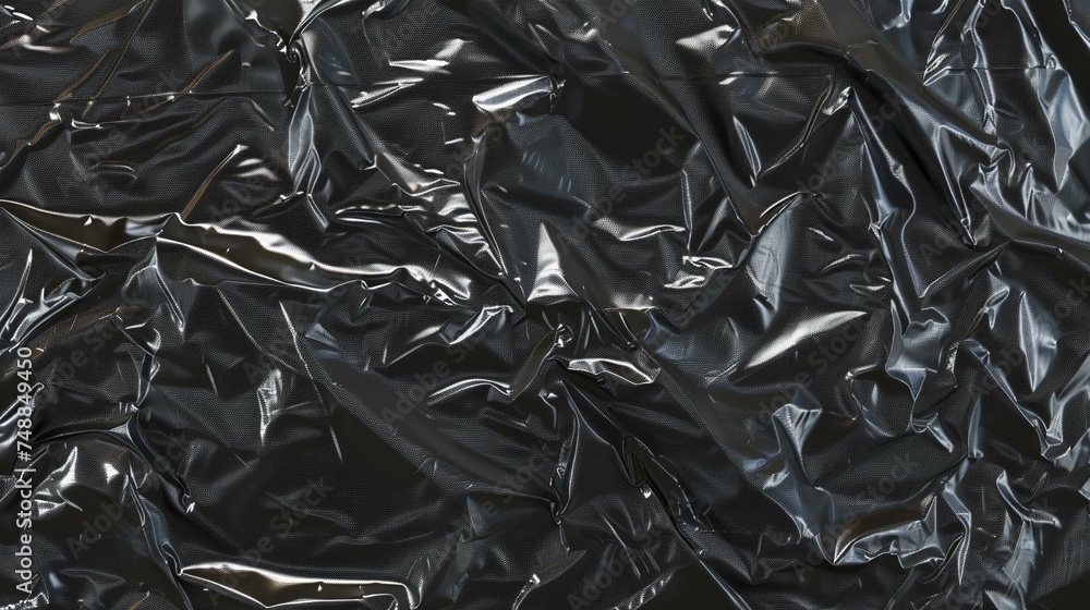 Plastic black wrap overlay bag effect background texture Plastic black wrap overlay bag effect background texture