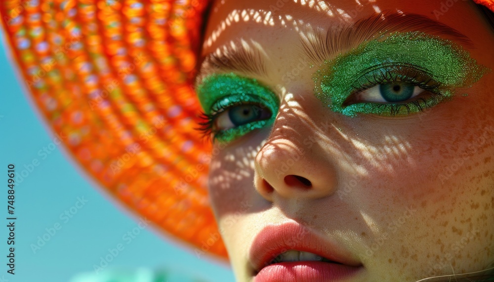 close-up fashion photography of a woman