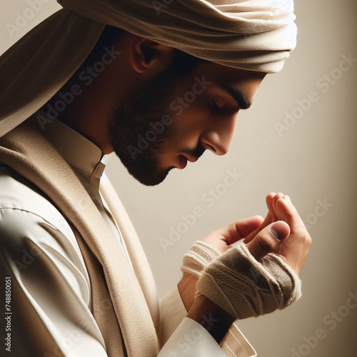 praying muslim photo