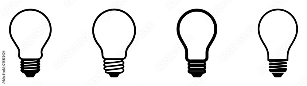Light Bulb icon set, Idea icon symbol EPS 10 vector Light Bulb icon set, Idea icon symbol EPS 10 vector