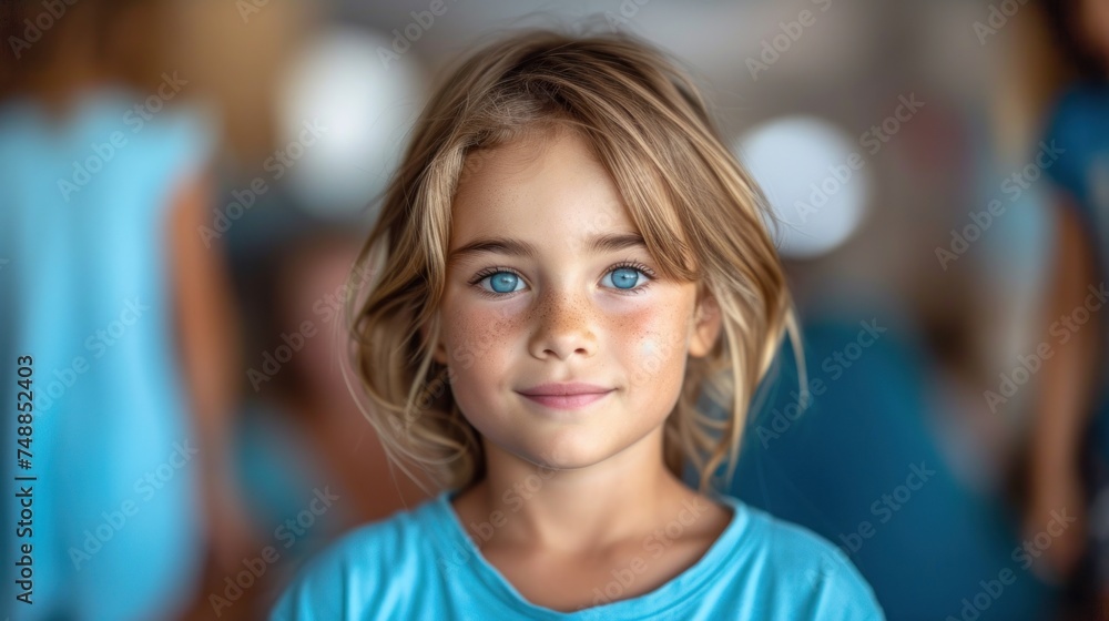 A Smiling Girl with Blue Eyes., The Little Girl's Bright Blue Eyes., A Young Girl Posing for the Camera., A Beautiful Child with Long Blonde Hair.. A Smiling Girl with Blue Eyes., The Little Girl's Bright Blue Eyes., A Young Girl Posing for the Camera., A Beautiful Child with Long Blonde Hair..