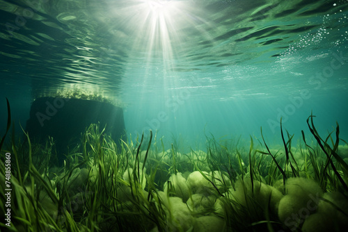 underwater scenery, sea plants, beautiful
