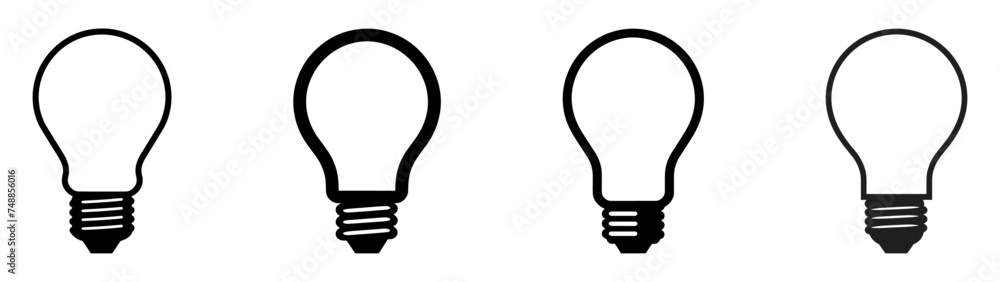 Light Bulb icon set, Idea icon symbol EPS 10 vector Light Bulb icon set, Idea icon symbol EPS 10 vector