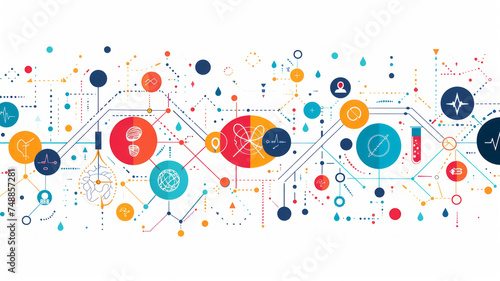 health care and science icon pattern medical innovation concept background,generative ai