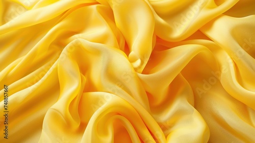 Yellow fabric sheets background or texture 