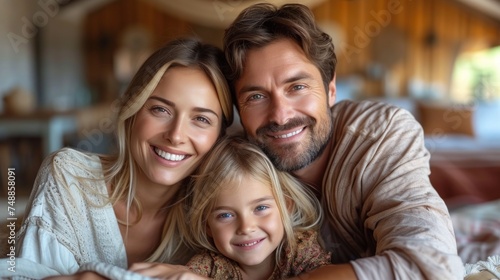 Family Moment, Bedroom Portrait, Love and Smiles, Family Together. © Albert