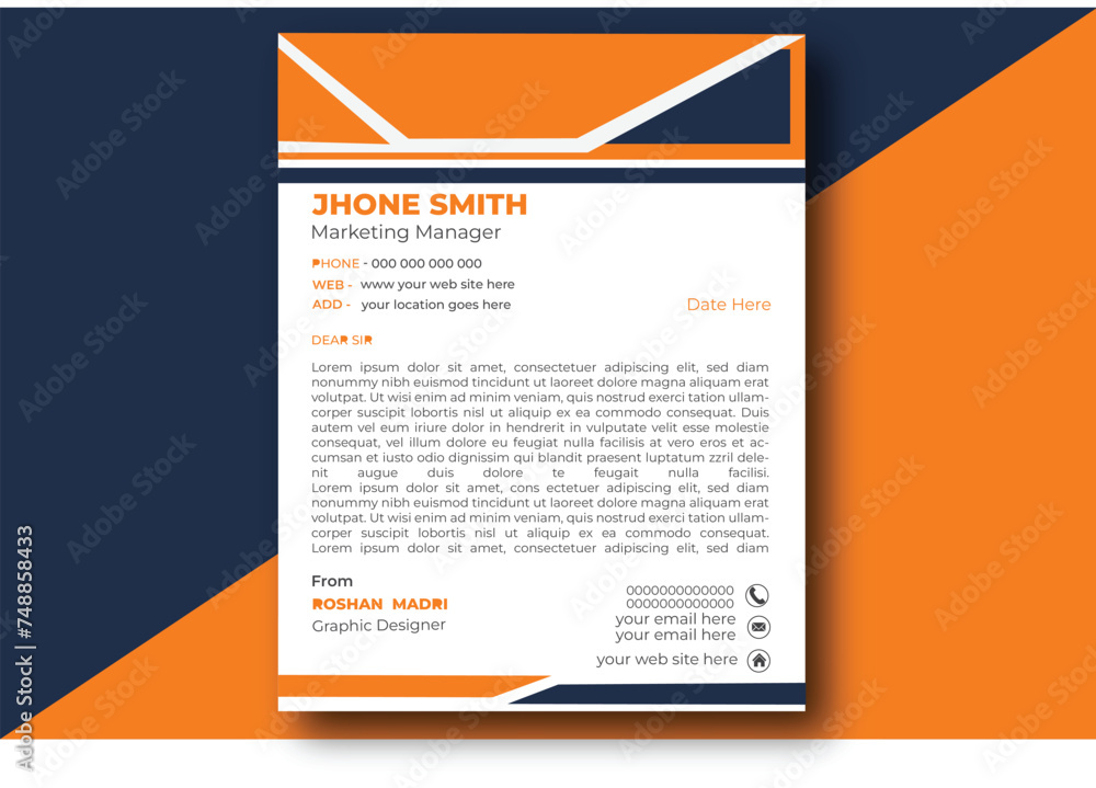 letter head design template vector letter head design template vector
