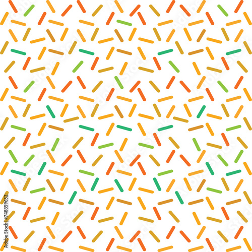 Colorful seamless vector confetti pattern. Bakery themed donut  doughnut or cupcake sugar sprinkle background.