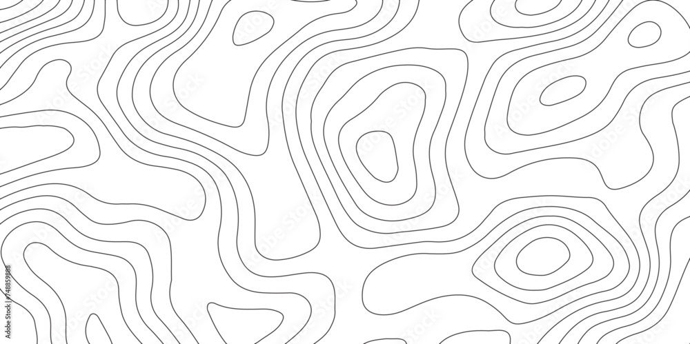 Topographic map background geographic line map with elevation assignments. geographic contour map paper texture. terrain path isolated on a white background retro topographic map. vector illustration. - obrazy, fototapety, plakaty 