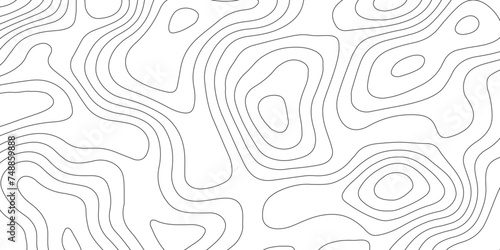 Topographic map background geographic line map with elevation assignments. geographic contour map paper texture. terrain path isolated on a white background retro topographic map. vector illustration. photo