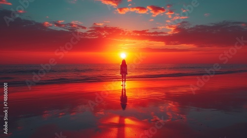 Sunset Silhouette, Beach Reflections, Golden Hour Stroll, Sunset Serenade.