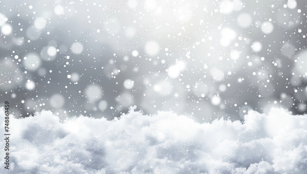 Fototapeta premium grey and white snow background Generative AI