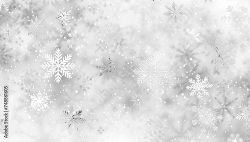 white snowflakes background Generative AI