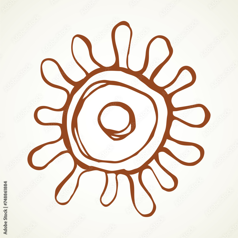 Corono virus bacterium. Vector drawing Corono virus bacterium. Vector drawing