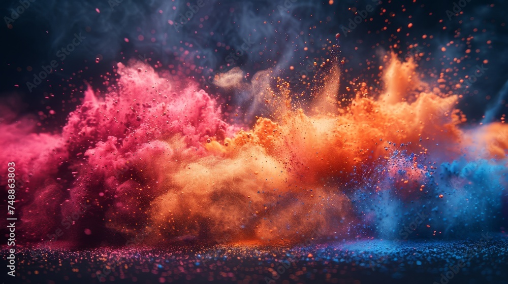 This is the festival of colors known as Holi - obrazy, fototapety, plakaty 