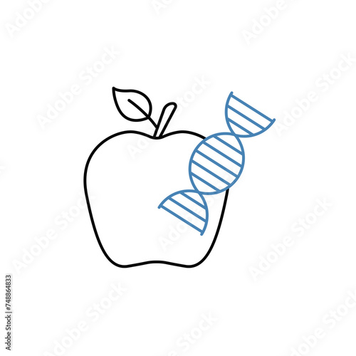 transgenic concept line icon. Simple element illustration. transgenic concept outline symbol design.