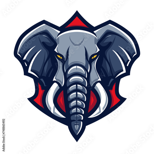 Elephant esport vector logotype, logo elephant, icon elephant, sticker elephant, symbol elephant, emblem elephant, mammoth