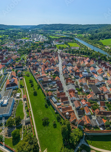 Ausblick auf die Stadt Berching am Main-Donau-Kanal in Bayern photo