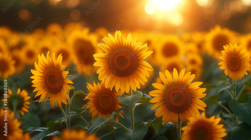 Spring, vast field full of colorful flowers in full bloom Spring, vast field full of colorful flowers in full bloom