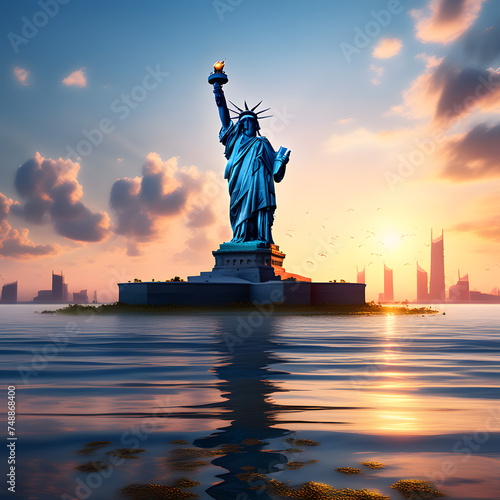 statue of liberty, ai-generatet © Dr. N. Lange