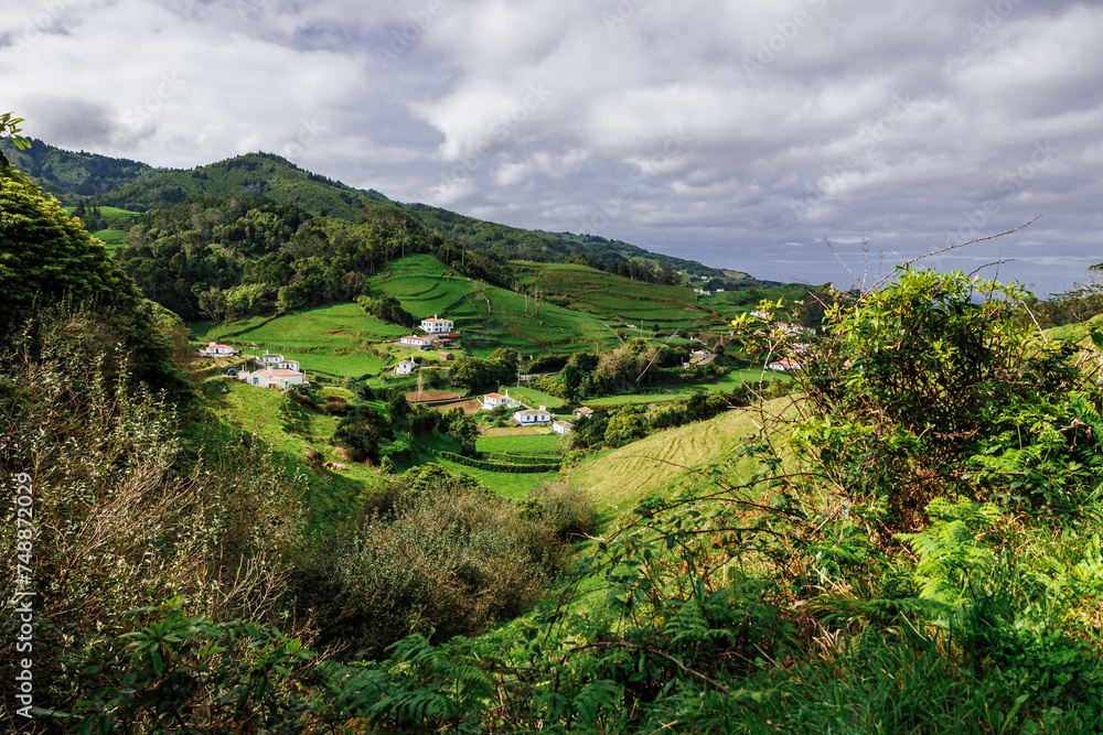 Landscapes at Azores islands, hiking at Santa Maria, Portugal, travel in Europe.
