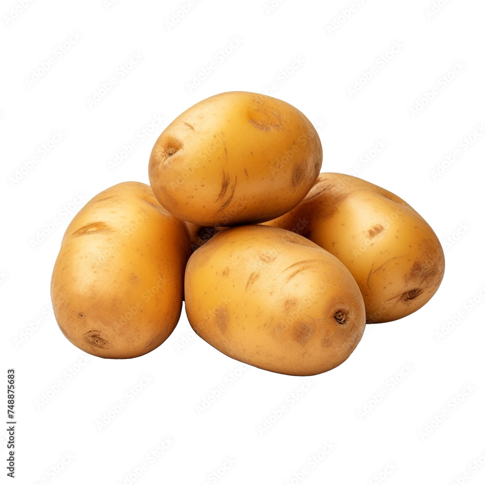 Potatoes cooked in clay isolated on transparent background Potatoes cooked in clay isolated on transparent background
