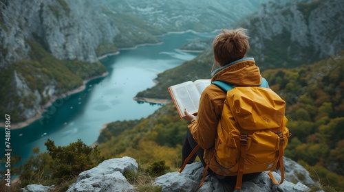 person holding an open book mockup