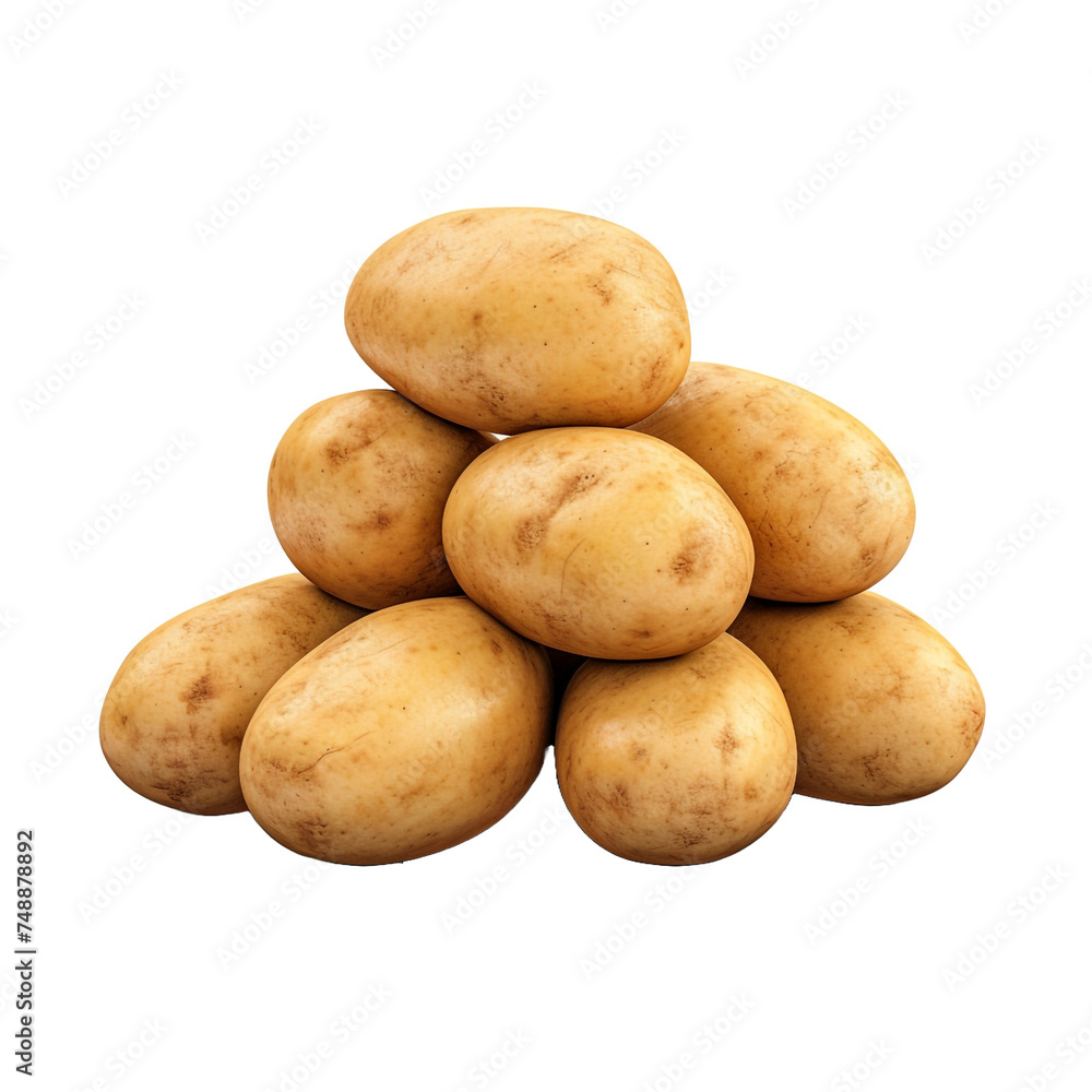 Potatoes cooked in clay isolated on transparent background Potatoes cooked in clay isolated on transparent background