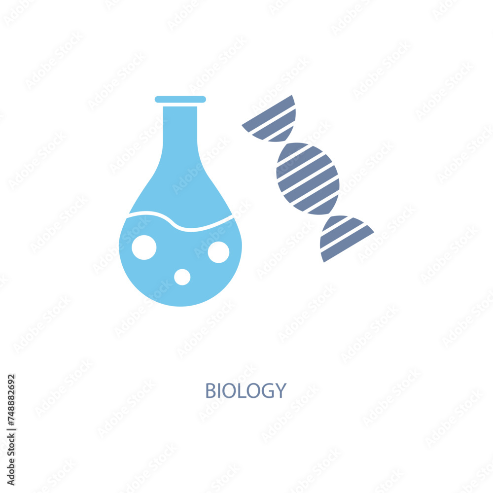 biology concept line icon. Simple element illustration. biology concept outline symbol design. biology concept line icon. Simple element illustration. biology concept outline symbol design.