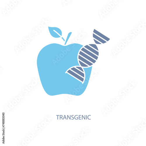 transgenic concept line icon. Simple element illustration. transgenic concept outline symbol design.