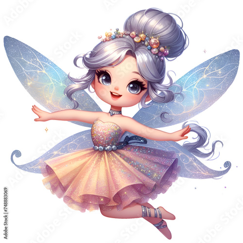 Watercolor Fairy Girl Clipart Magical Butterfly Fairies With Wings PNG Cute Fairy Garden Clipart For Scrapbooking Stickers Junk Journaling