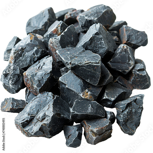 iron ore isolated on transparent background, element remove background, element for design photo