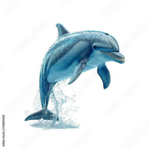 Dolphin isolated on transparent background  element remove background  element for design