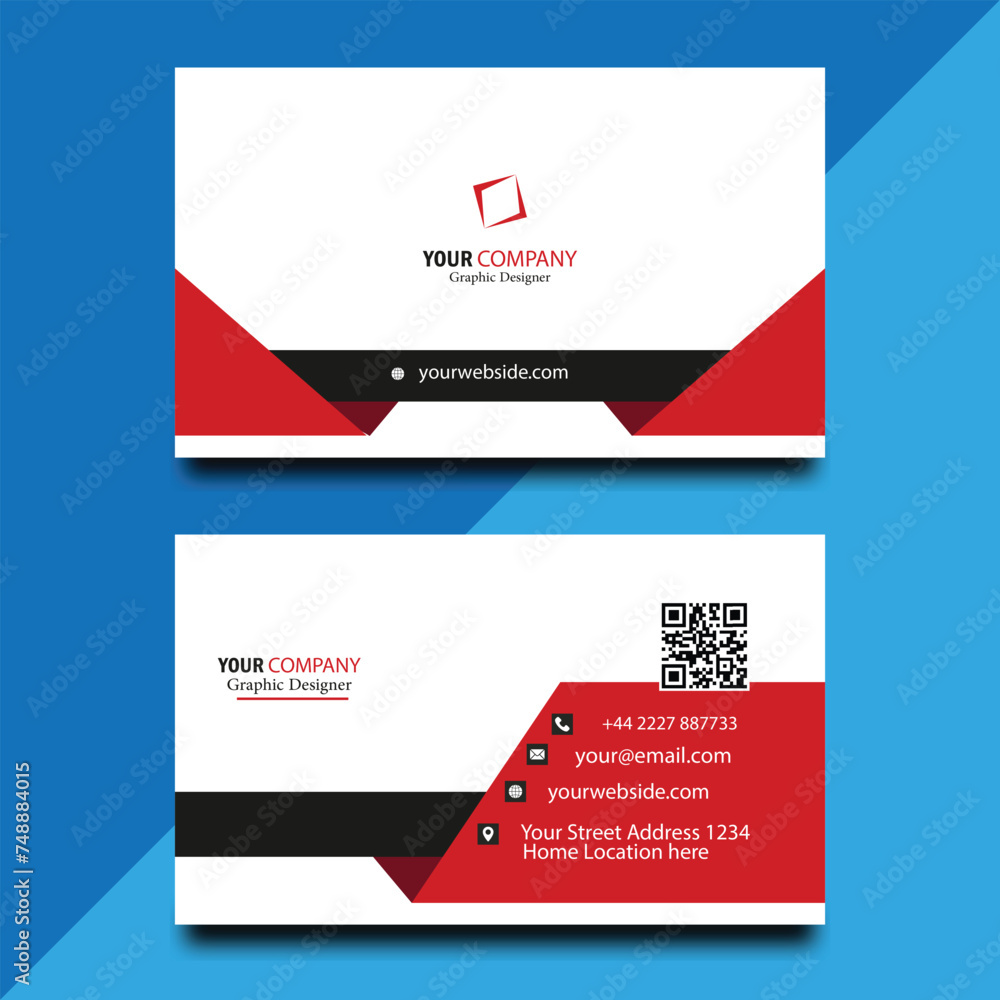 Stylish shapes business card design Stylish shapes business card design