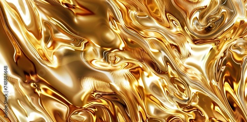 Discover the richness within Liquid Gold, where molten streams elegantly cascade and intertwine in opulent splendor. photo