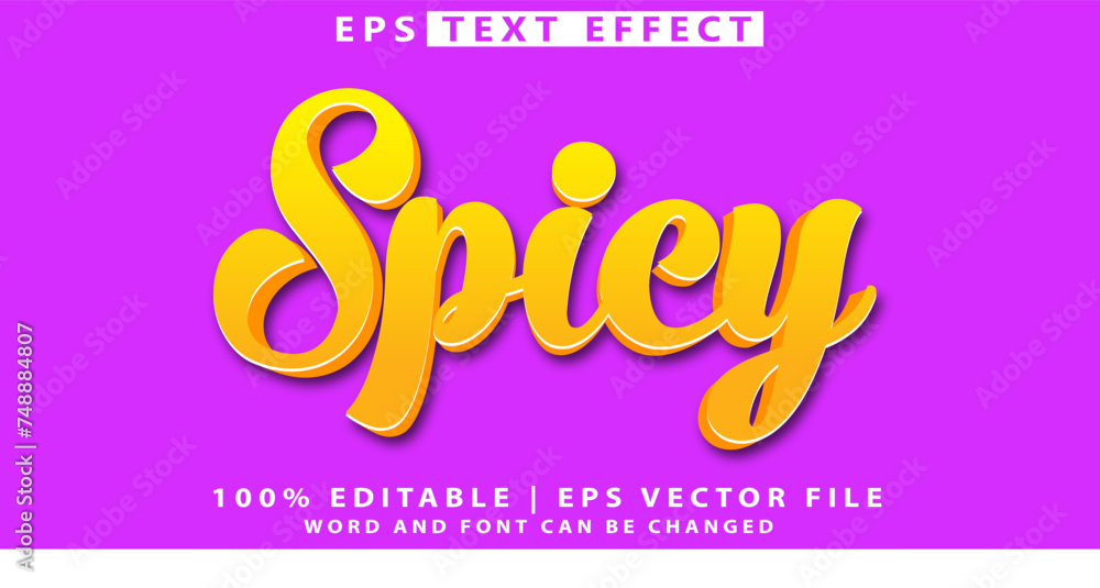 spicy eps editable text effect vector template