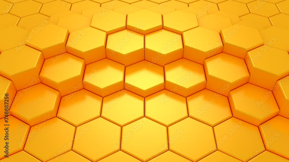 Background of Hexagons. Abstract motion, two color, 3d rendering, 4k resolution
Background of Hexagons. Abstract motion, two color, 3d rendering, 4k resolution